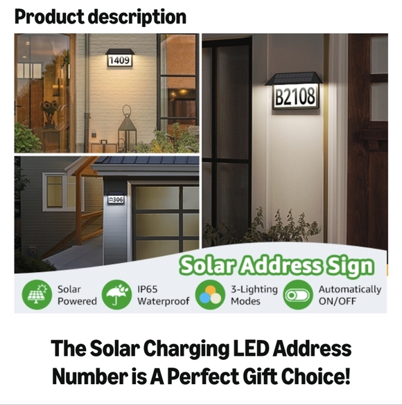 Deerdance Solar Address Sign - Picture 4 of 7